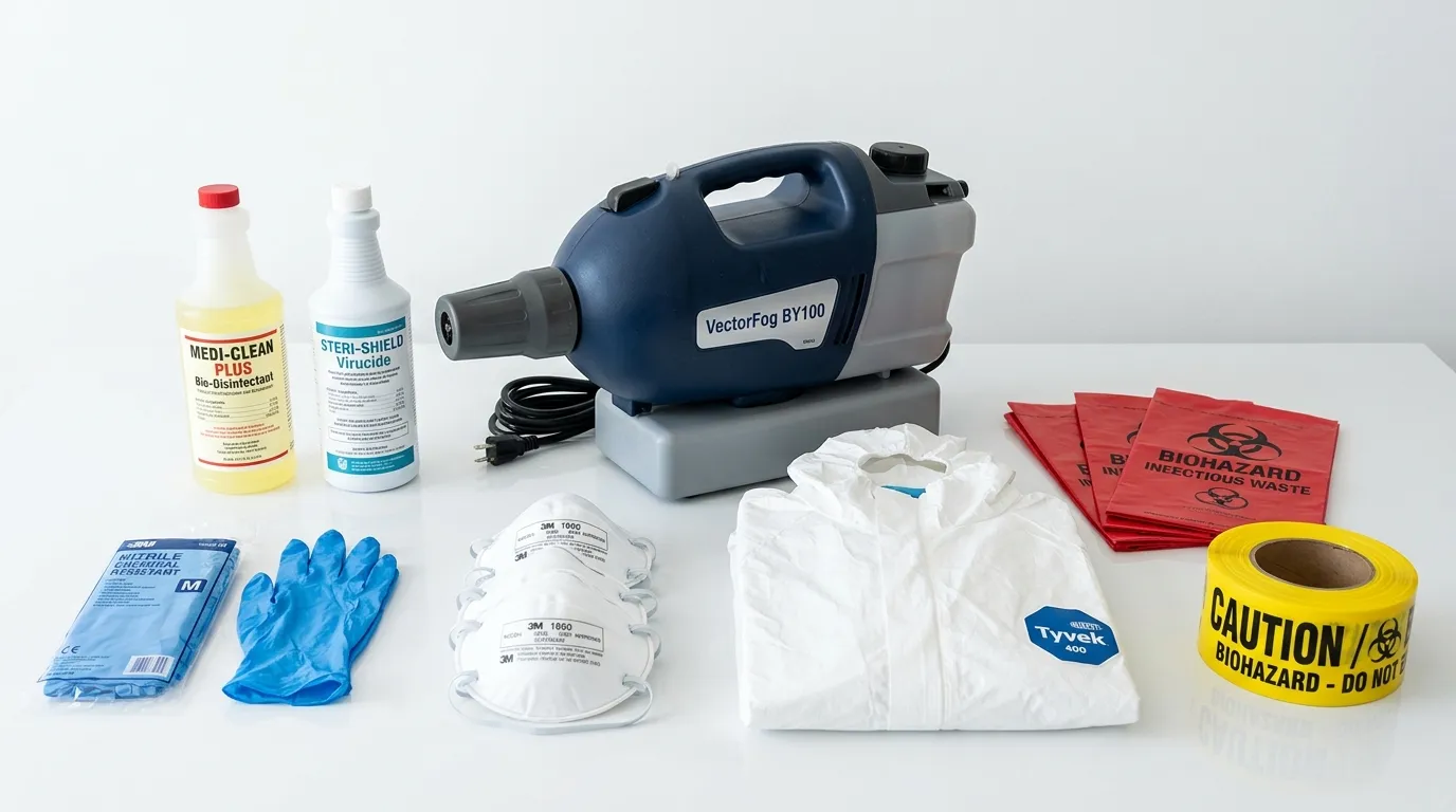 Professional biohazard remediation crew working in Piedmont